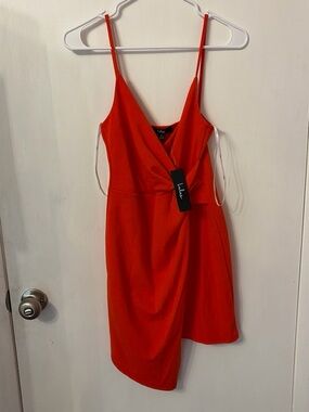 Lulus Vibrant Red-Orange Dress